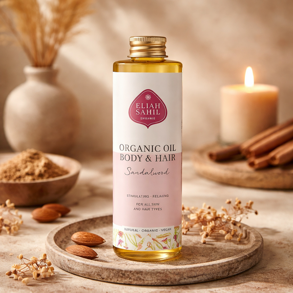 Huid- En Haarverzorgingsolie Amandel Sandelhout Biologisch Eliah Sahil 100 Ml