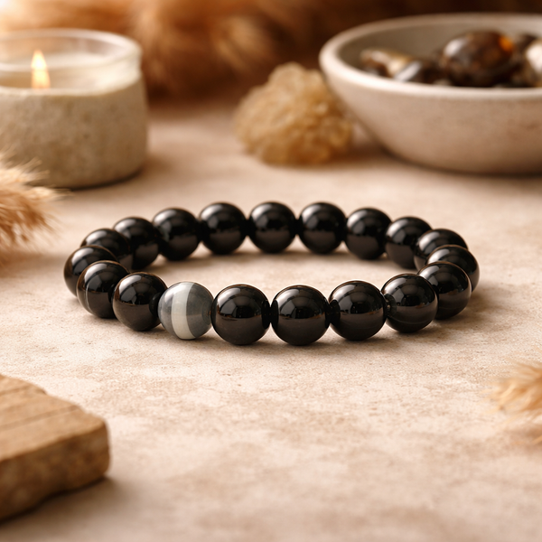 Armband Shiva Oog Agaat AA Kwaliteit Elastisch 1 cm