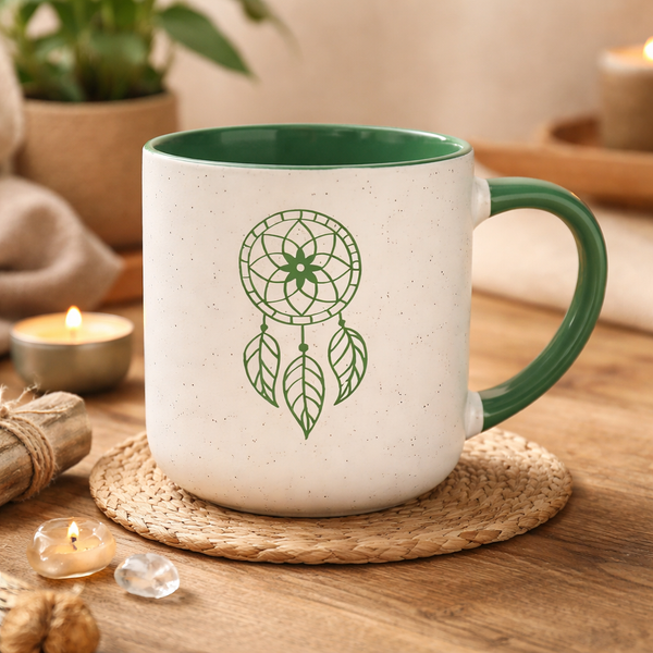 Mok Dromenvanger Groen Bone China Porselein ±400 ml