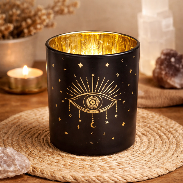Sfeerlicht Alziend Oog Metallic Geschikt Voor Votief Kaarsjes En Theelichtjes 10x12,5 cm