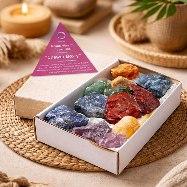 Power Box 7 Chakra Harmonie Met Diverse Ruwe Edelstenen Uit Brazilië