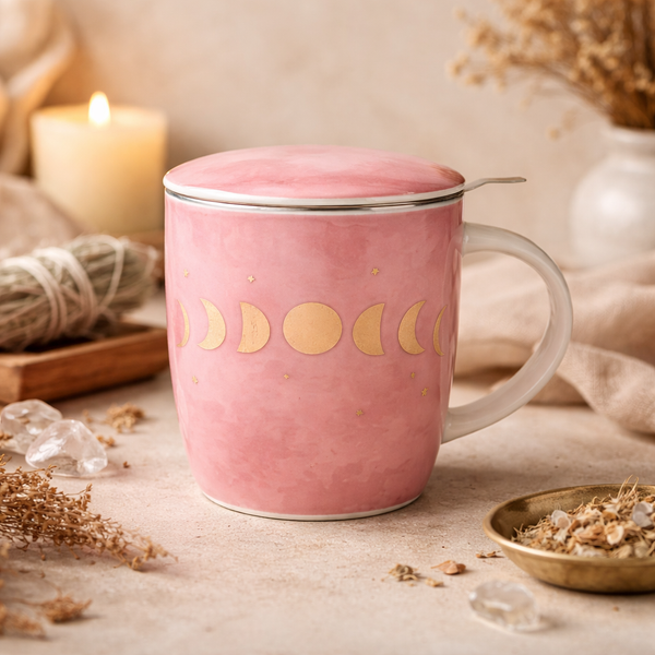 Theemok Set Maanfasen Bone China Porselein 325 ml
