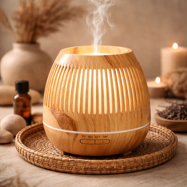 Ultrasone Aroma Diffuser Gaia Naturel Met 7 Kleuren Led 400 ml