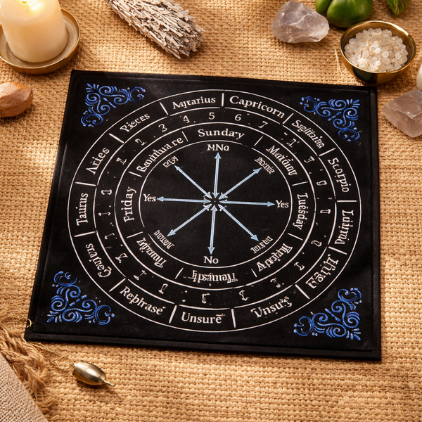 Pendelmat Astrologie Met Astrologische Aanduidingen In Het Engels
