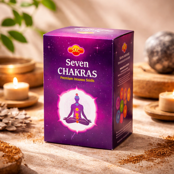 Wierook 7 Chakra's Per 12 Doosjes Met Spicy Amber Sandelhout Vanille Roos Lavendel Amber Witte Salie