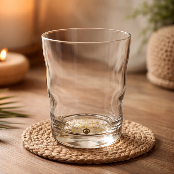 Drinkglas Jasmina Bloem Des Levens Goudkleurig Mondgeblazen Glas