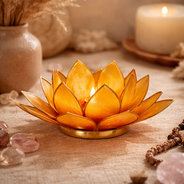 Sfeerlicht Lotus Oranje-Geel Tweekleurig