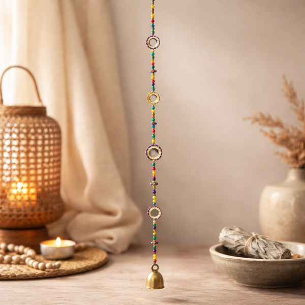 Decoratieve Slinger Met Spiegeltjes En Belletjes 88cm