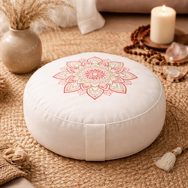 Meditatiekussen Mandala Biokatoen OCS 33x17 cm 2100g