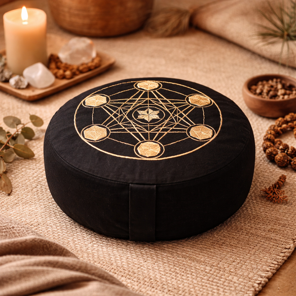 Meditatiekussen Metatron Katoen Met Boekweitdoppen 33x17 cm