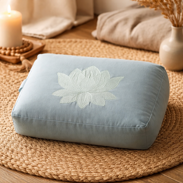 Meditatiekussen Bolster Lotus OCS Biologisch Katoen Rechthoekig 38x28x13 cm