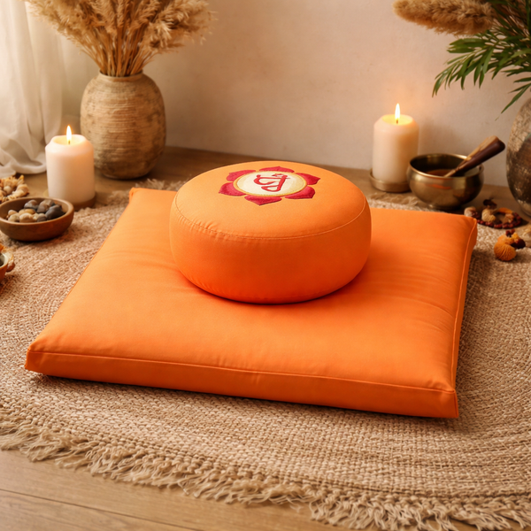 Meditatieset Chakra 2 Swadhishthana Oranje 65x65x5 cm