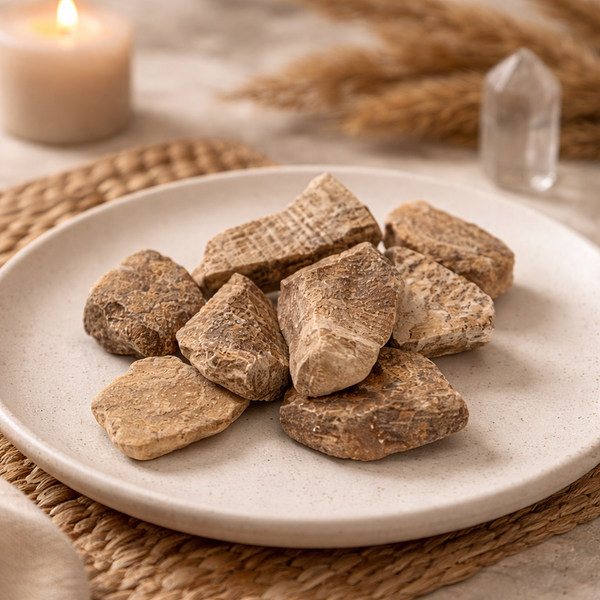 Aragoniet Ruwe Gestreepte Kalksteen ±3-8cm ±1000g