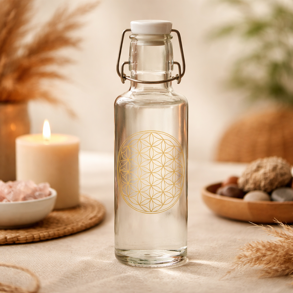 Soulbottle Drinkfles Bloem Des Levens Italiaans Glas 600 ml