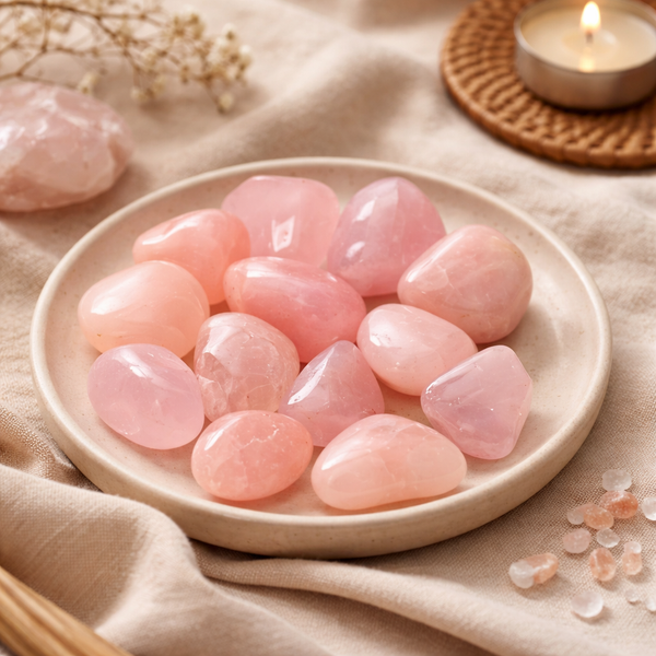 Rozenkwarts Trommelstenen A Kwaliteit ±3-8 cm ±500 g