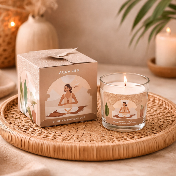 Soja Geurkaars Moonshine Yoga Aqua Zen 60g