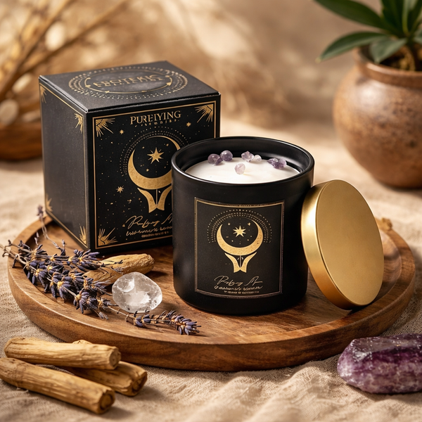 Manifestatiekaars Purifying Moon In Glas Met Deksel 200g