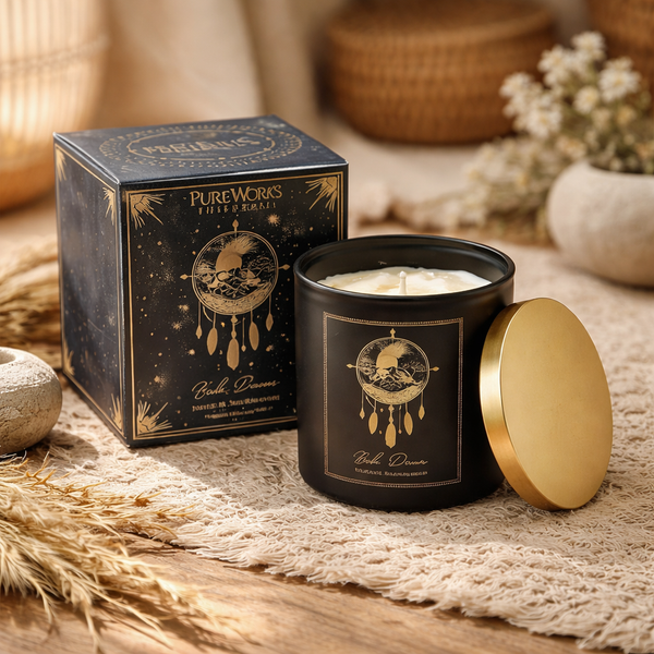 Manifestatiekaars Boho Dreams In Glas Met Deksel 200g