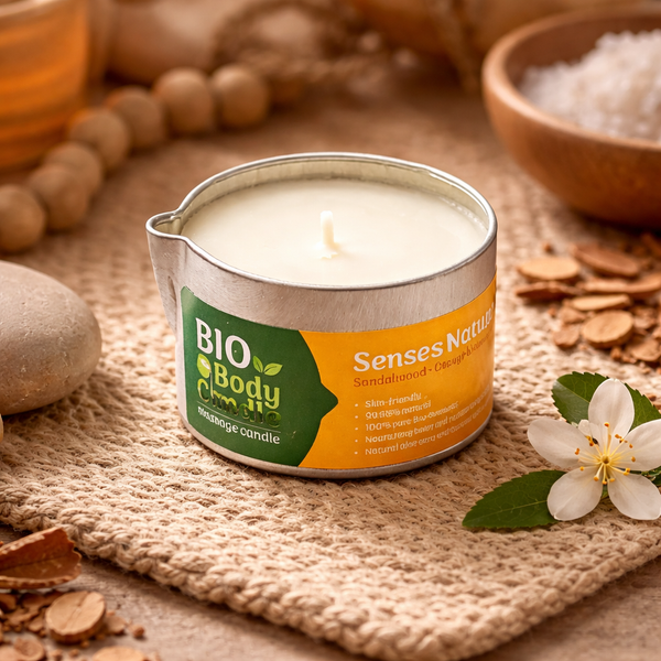 Massagekaars Sandelhout En Sinaasappelbloesem Bio 100ml