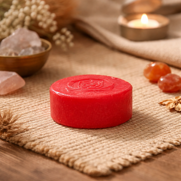 Holy Lama Zeep Wortel Chakra In Palmblad 100g