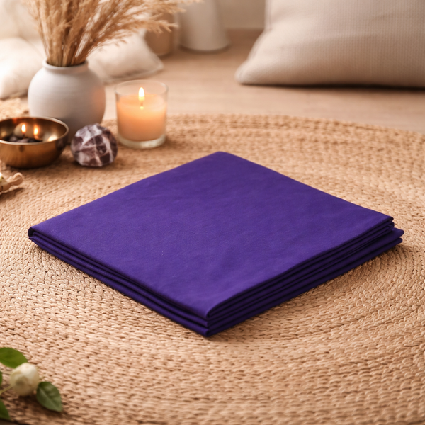 Meditatiemat Hoes 6e Chakra Indigo Biokatoen GOTS 65x65x5 cm