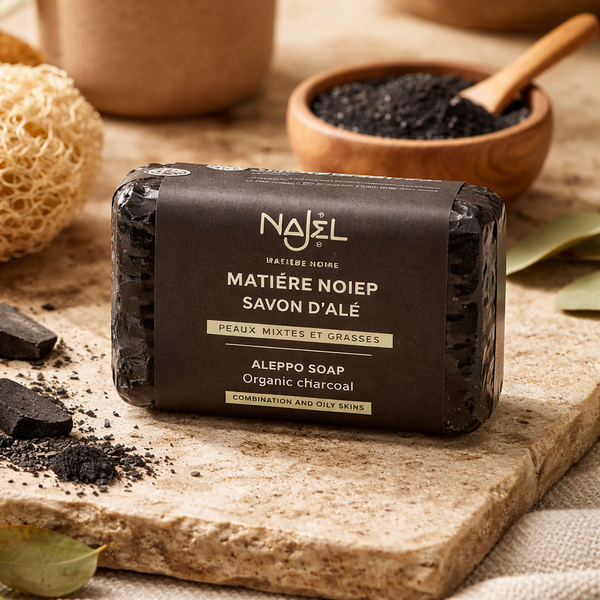 Najel Aleppo Zeep Met Biologische Houtskool 100 g