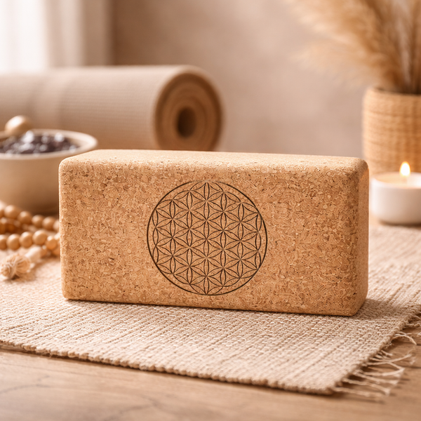 Steunblok Yoga Kurk Bloem Des Levens Mandala 23x12x7.5 cm