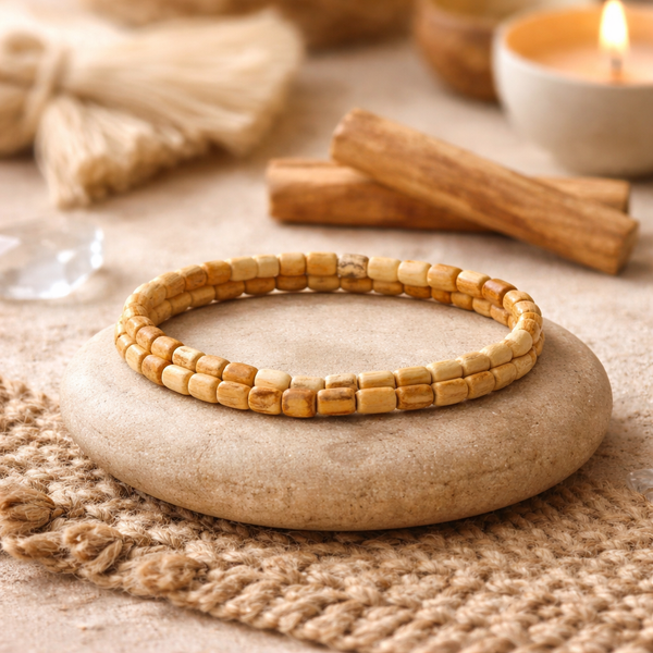 Palo Santo Ketting Met Staafjes Kralen Elastisch 24x0,8cm