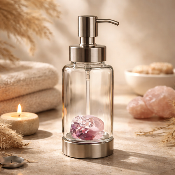 VitaJuwel Treat Series Dispenser Wellness Borosilicaatglas Roestvrij Staal 250 ml