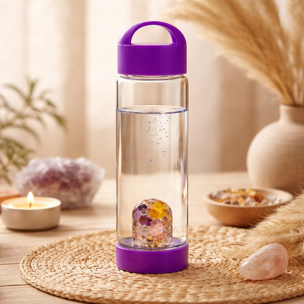 VitaJuwel ViA Prana Edelsteenwaterfles Paars 500 ml