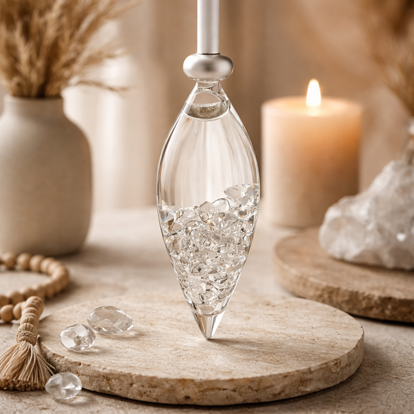 VitaJuwel Edelsteenstaaf Diamond Ruwe Diamant Bergkristal 33 cm