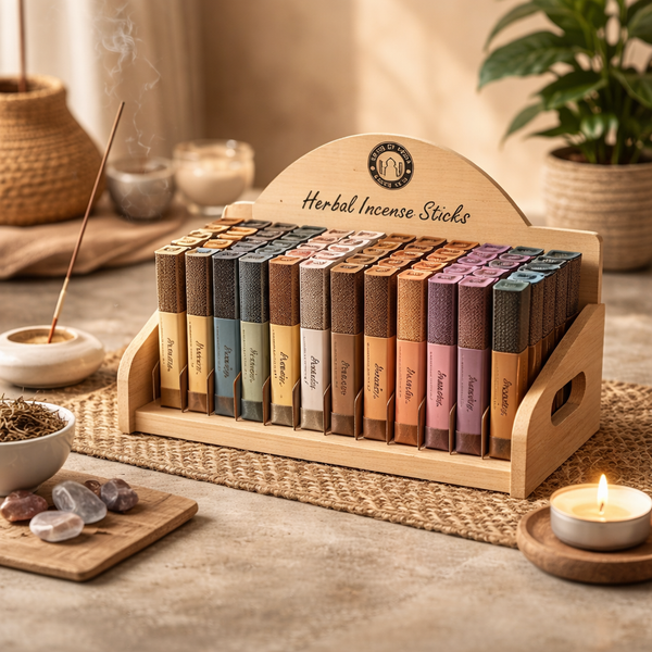 Display Set Kruidenwierook Zonder Bamboe Met Keramische Houder 4720 g
