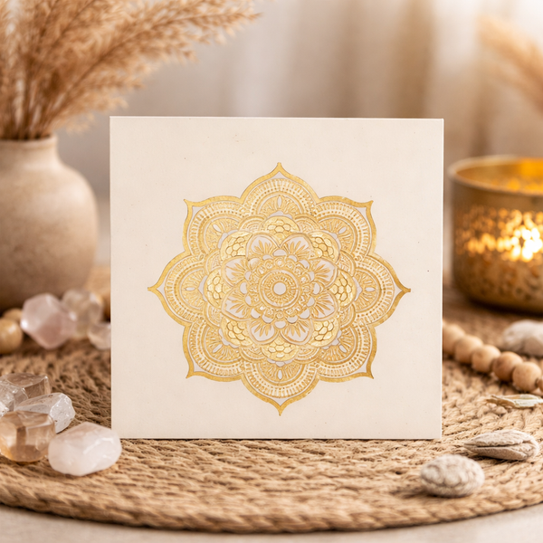 Sticker Mandala Metalen Verguld Goud 7cm