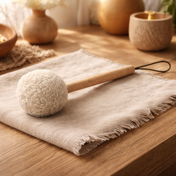 Gongklopper Met Zachte Kop En Houten Handvat 38cm