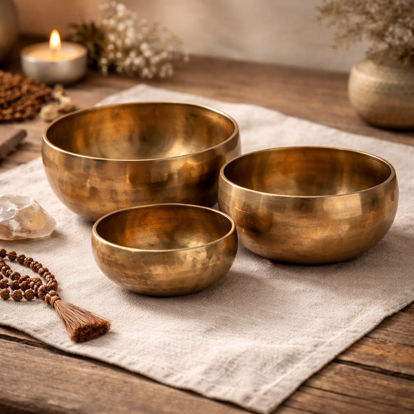 Klankschaal Nada Yoga Handgemaakt Koper Tin 18,5 cm