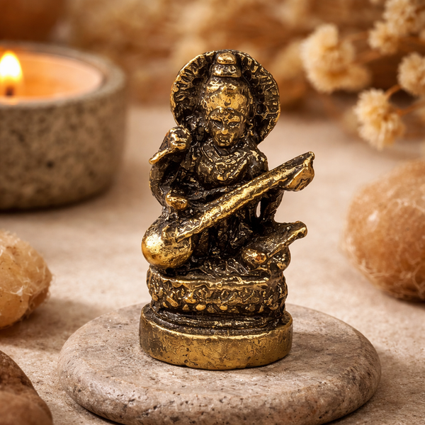 Minibeeldje Saraswati Godin Van De Kunsten 3 cm