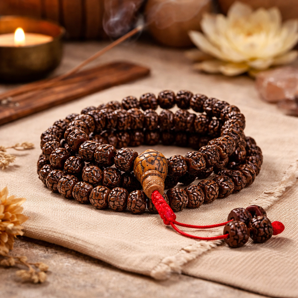 Mala Rudraksha Gepolijst 108 Kralen