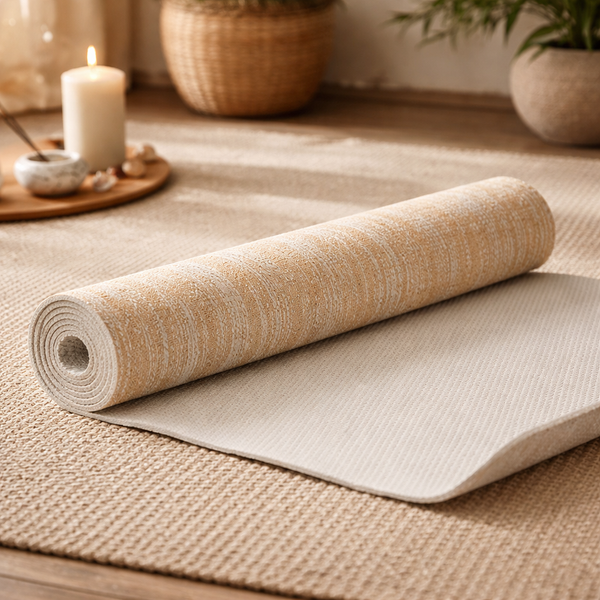 Yogi & Yogini Yogamat Jute Grijs 5 mm 183 x 61 cm