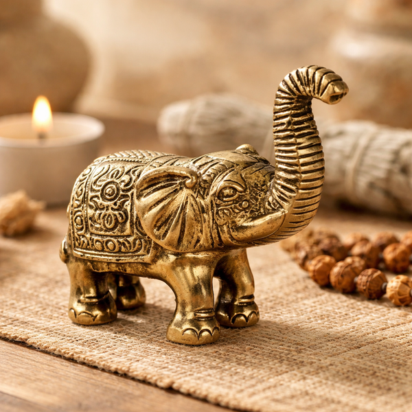 Minibeeldje Olifant Messing 7 cm Model 2
