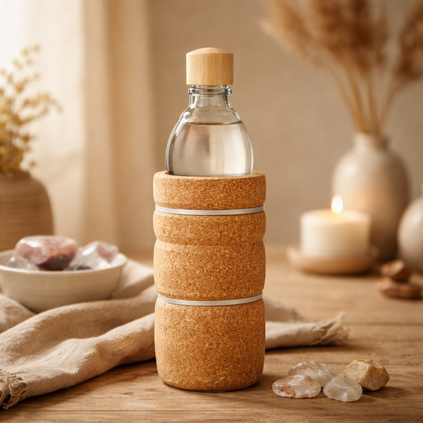 Lagoena Nature's Design Waterfles Glas Met Houten Dop 700 ml