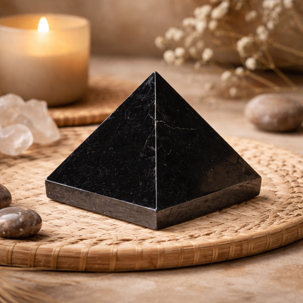 Edelsteen Piramide Shungiet 60 mm