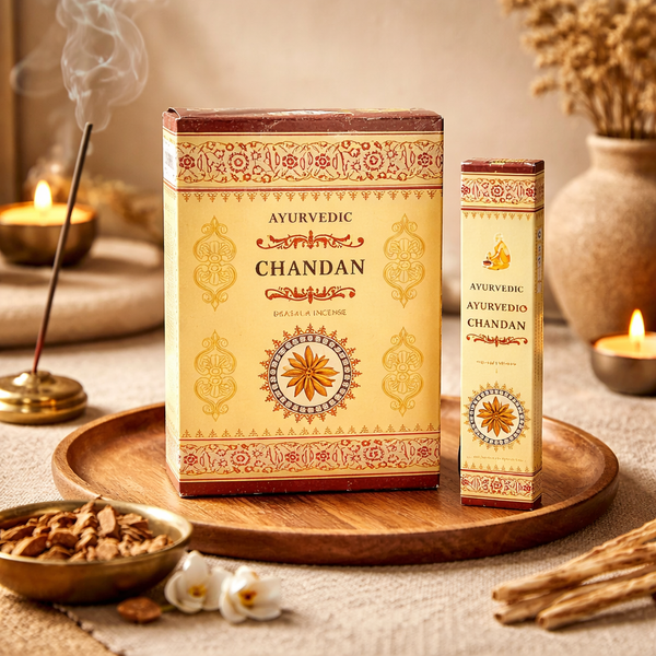 Ayurvedische Masala Wierook Chandan Premium 12 Doosjes