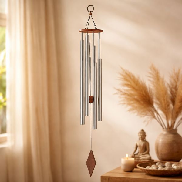 Windorgel Solfeggio Aluminium Buizen Houten Hanger 22-42 cm