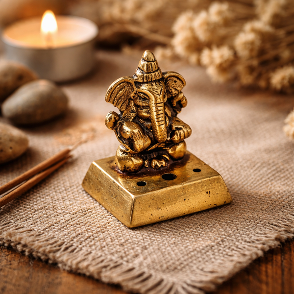 Wierookbrander Ganesha Messing 4,5 cm