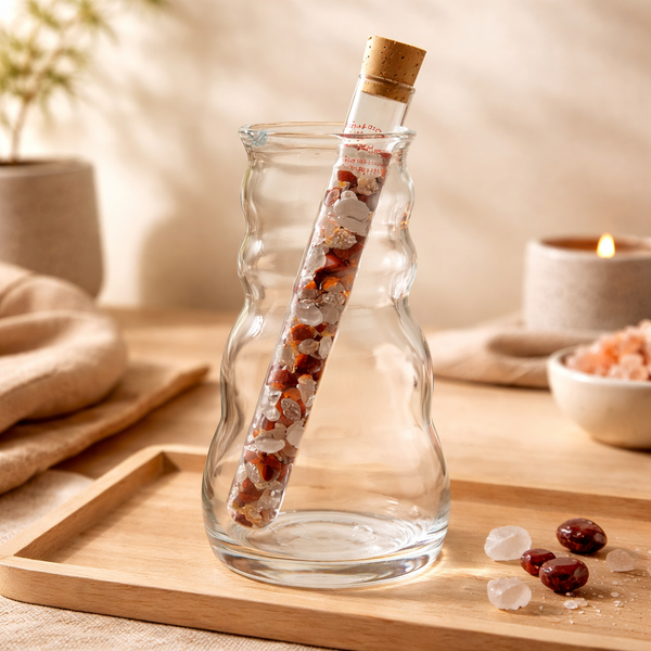 Edelsteen Waterstaaf Slim Down Magnesiumcarbonaat Rode Jaspis Bergkristal