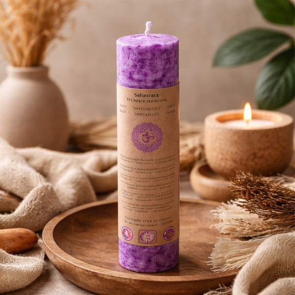 Geurkaars 7e Chakra Stearine Palmolie Violet