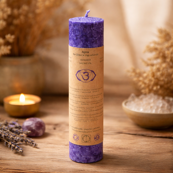 Geurkaars 6e Chakra Stearine Palmolie Indigo