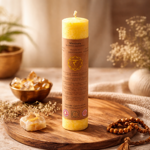 Geurkaars Manipura 3e Chakra Stearine Geel