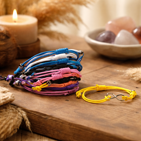 Armbandjes Oneindigheidsteken Koord Set 10 Kleuren
