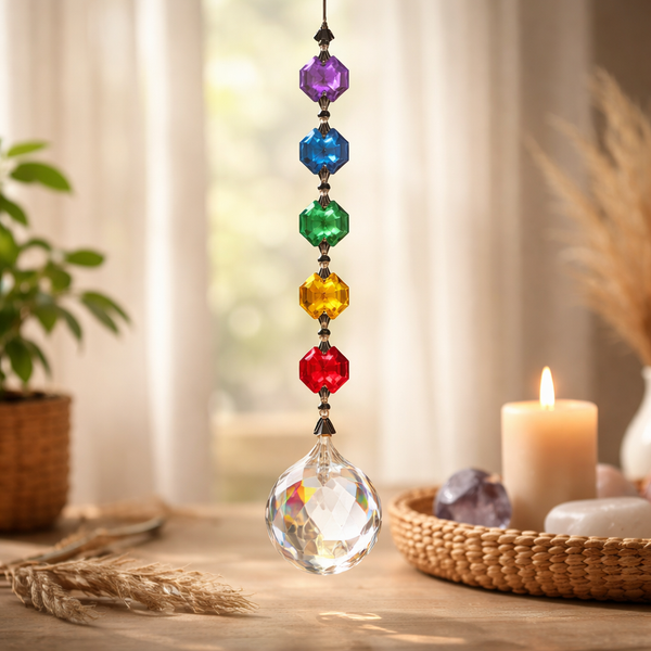 Aurora Sphere Feng Shui Chakrakristallen Rood Oranje Geel Groen Blauw Indigo Violet